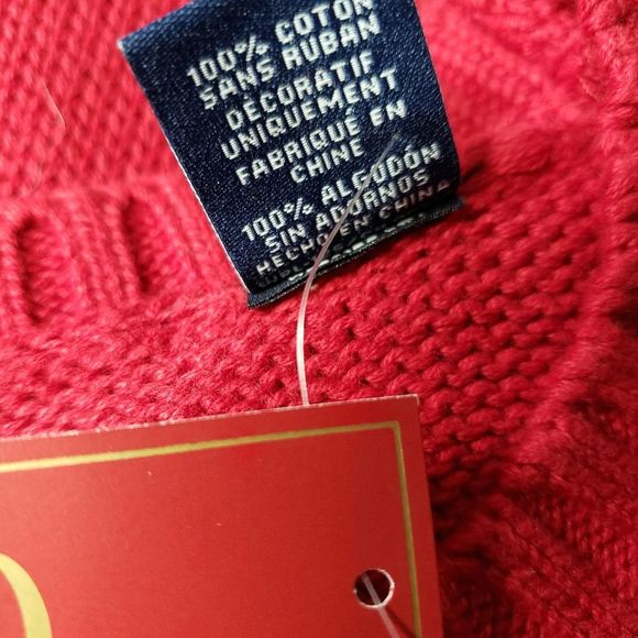 CHAPS Men's Red pull over Sweater extra large - Picture 7 of 7